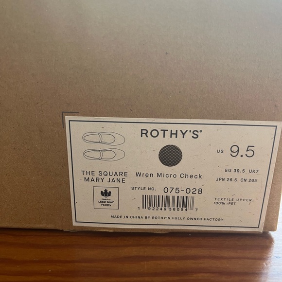 Rothy's Black and Cream Checkered Loafers - Picture 4 of 6